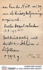 Etiketten zu Glas (NHMW-MIN-Aa2287)